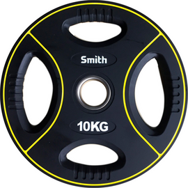 Диск для штанги SMITH полиуретановый c 4-м хватом,10 кг
