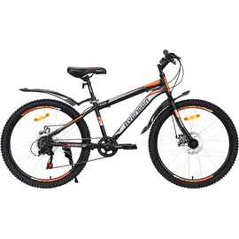 Велосипед 24 AVENGER C240D, черный / оранжевый неон, 13